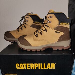 Caterpillar Mens Honey Steel Toe Boots | Sz 10M